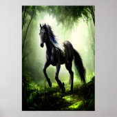 フォアストの黒馬 | AIアートポスター ポスター (正面)