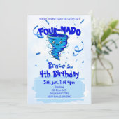 フォアナド ブルートルネード 4歳の誕生日 招待状 (スタンド正面)