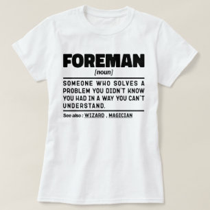 フォアマン名詞定義プロフェッショナル父おもしろい Tシャツ