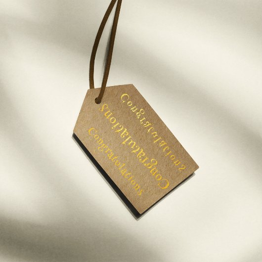 フォイルおめでとうメッセージカード ギフトタグ