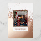 フォイルきらきら光るクリスマスカードテンプレートカスタムホリデイ 箔シーズンカード (正面)