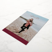 フォイルすべての愛バレンタインデーのカード – プラム 箔招待状 (回転した状態)