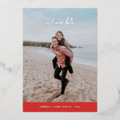 フォイルすべての愛バレンタインデーのカード – 赤 箔招待状 (正面)