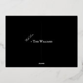 フォイルのミニマリスト「ハッピーハローウィン」こうもりデザイン 箔招待状 (裏面)