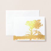 フォイルの木の影 箔カード (封筒付き正面)