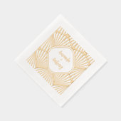 フォイルはアートデコのナプキンスを刻印スタイル。 箔ナプキン (右)