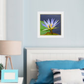 フォイルアクセントイエロー&ラベンダーウォーターリリープリント 箔ポスター (インサイチュ (寝室))