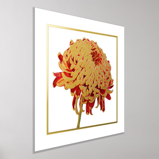 フォイルアクセント赤&金ゴールドムームプリントポスター 箔ポスター (レイダウン)