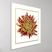 フォイルアクセント赤&金ゴールドムームプリントポスター 箔ポスター (レイダウン)