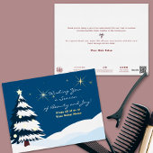 フォイルアクセント静かズスターリーナイトホリデーカード 箔シーズンポストカード