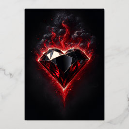 フォイルアダマントハート | Zechariah 7:9-12 KJVカード 箔招待状