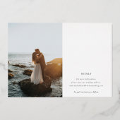 フォイルアーチ詳細フルフォトエレガント日付を保存 箔招待状 (裏面)