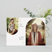 フォイルアーチ2写真その後/今の卒業発表 箔招待状 (立ち正面)