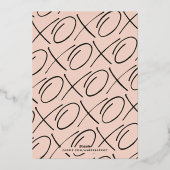 フォイルインクックXOXOバレンタインデイカード – ピーチ 箔シーズンカード (裏面)