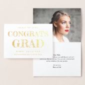 フォイルエレガントおめでとうグラード個人写真 箔カード (ディスプレー)