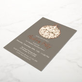 フォイルエレガントオーナメントクリスマパーティの招待状 箔シーズンカード (回転した状態)