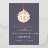 フォイルエレガントオーナメントクリスマパーティの招待状 箔シーズンカード (正面)
