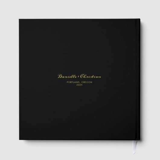 フォイルエレガントスクリプトが永遠に我々を歓迎結婚する ゲストブック (裏面)