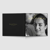 フォイルエレガントスクリプトが永遠に我々を歓迎結婚する ゲストブック (全面)