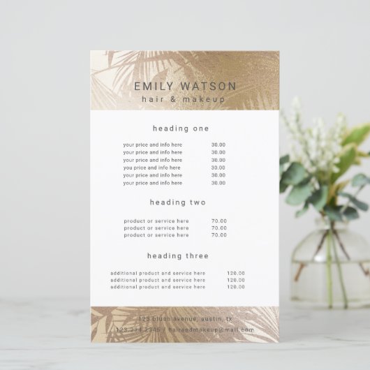 フォイルエレガントフェイク金ゴールドサロン価格表 (スタンド正面)