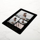 フォイルエレガントフォト数々の婚約の発表 箔招待状 (回転した状態)