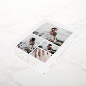 フォイルエレガントフォト数々の婚約の発表 箔招待状 (回転した状態)