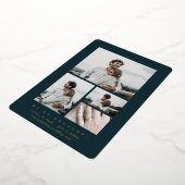 フォイルエレガントフォト数々の婚約の発表 箔招待状 (回転した状態)