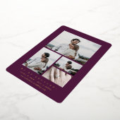 フォイルエレガントフォト数々の婚約の発表 箔招待状 (回転した状態)