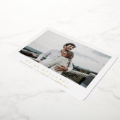 フォイルエレガントフォト独身の婚約の発表 箔招待状 (回転した状態)