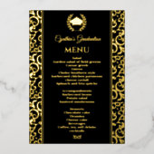 フォイルエレガントフレーム卒業ディナーメニュー 箔招待状 (正面)