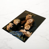 フォイルエレガント付きフォトクリスマスカー実在ド 箔シーズンカード (回転した状態)