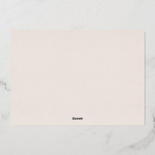 フォイルエレガント押された写真の日付を保存 箔招待状 (裏面)