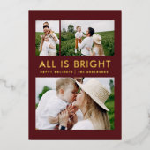 フォイルエレガント3モダンフォイル・ホリデー・カード 箔シーズンカード (正面)