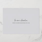 フォイルカジュアルのスケッチ |写真の保存日付 箔招待状 (裏面)