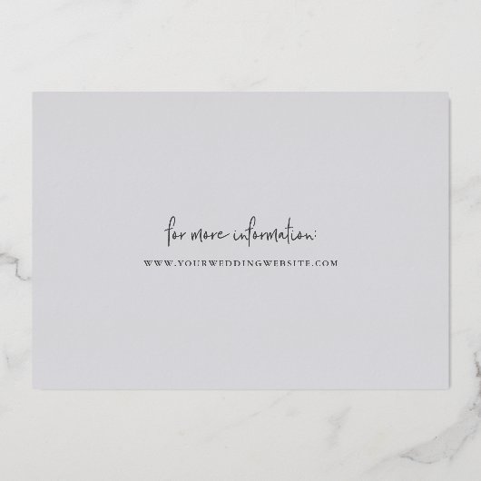 フォイルカジュアルのスケッチ |写真の保存日付 箔招待状 (裏面)