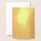 フォイルカードにピンク色のビジネスブランド 箔カード (裏面封筒付き)