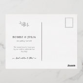 フォイルギルデロマンシンプルティックなブラックフォト&ホワイトフォト 箔シーズンポストカード (裏面)