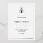 フォイルクラシック教会結婚式招待状 箔招待状 (正面)