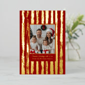 フォイルクリスマスカードテンプレートファミリー2枚の写真 箔シーズンカード (立ち正面)