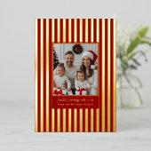 フォイルクリスマスカードテンプレートファミリー2枚の写真 箔シーズンカード (立ち正面)