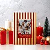 フォイルクリスマスカードテンプレートファミリー2枚の写真 箔シーズンカード