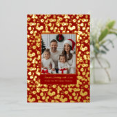 フォイルクリスマスカードテンプレートフォトフラワーテクスチャ 箔シーズンカード (立ち正面)