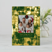 フォイルクリスマスカードテンプレート写真テクスチ素朴ャ 箔シーズンカード (立ち正面)