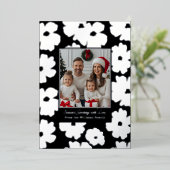 フォイルクリスマスカードテンプレート写真ホリデーフローラ 箔シーズンカード (立ち正面)