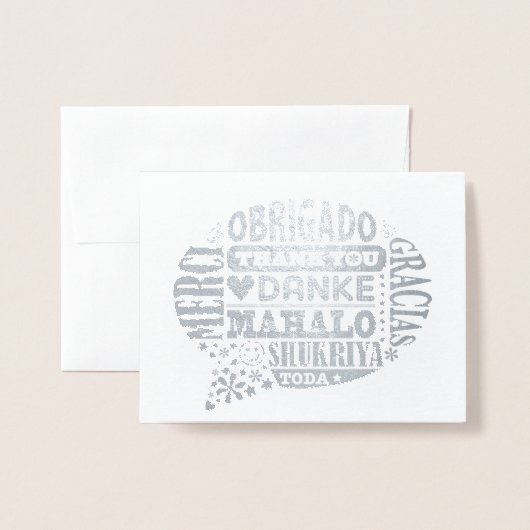 フォイルグリーティングカード 箔カード (封筒付き正面)