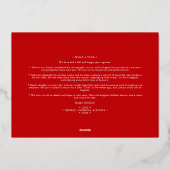 フォイルグリーンホリーすてきメリークリスマスニュース写真 箔シーズンカード (裏面)