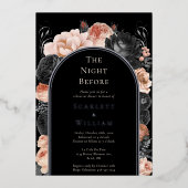 フォイルゴシックヴィンテージ結婚アーチ前夜 箔招待状 (正面)