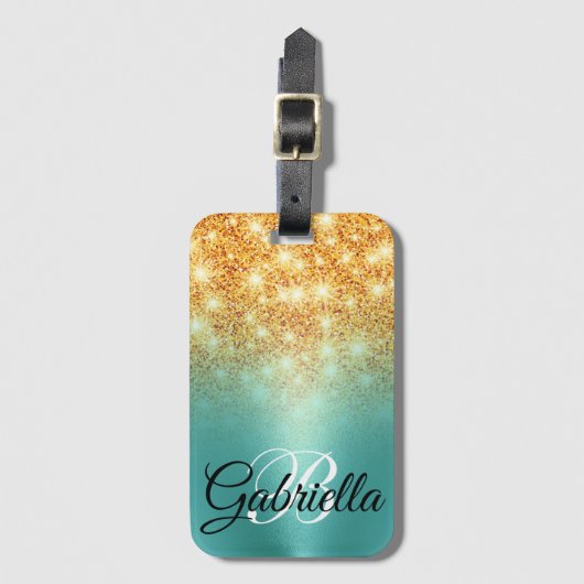 フォイルゴールデングリッター ラゲッジタグ (正面縦)