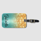 フォイルゴールデングリッター ラゲッジタグ (正面横)