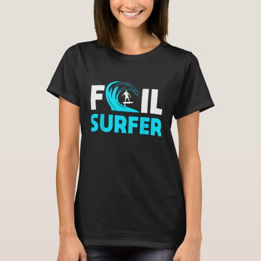 フォイルサーフィン サーファーデザイン 海の波乗り 1 Tシャツ (正面)